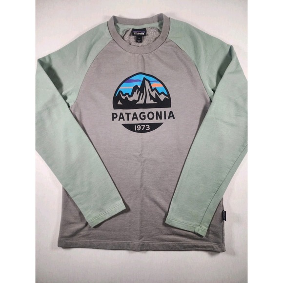 Patagonia Other - Patagonia Mens Small Lightweight Crew neck Sweatshirt Gray Green Fitz Roy Scope